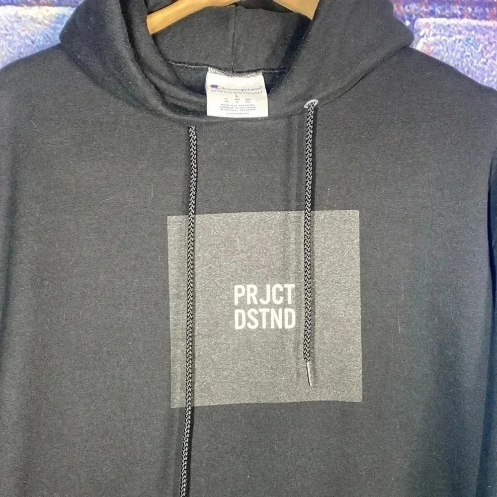 Champion Pullover Hoodie Black Large - Picture 3 of 6